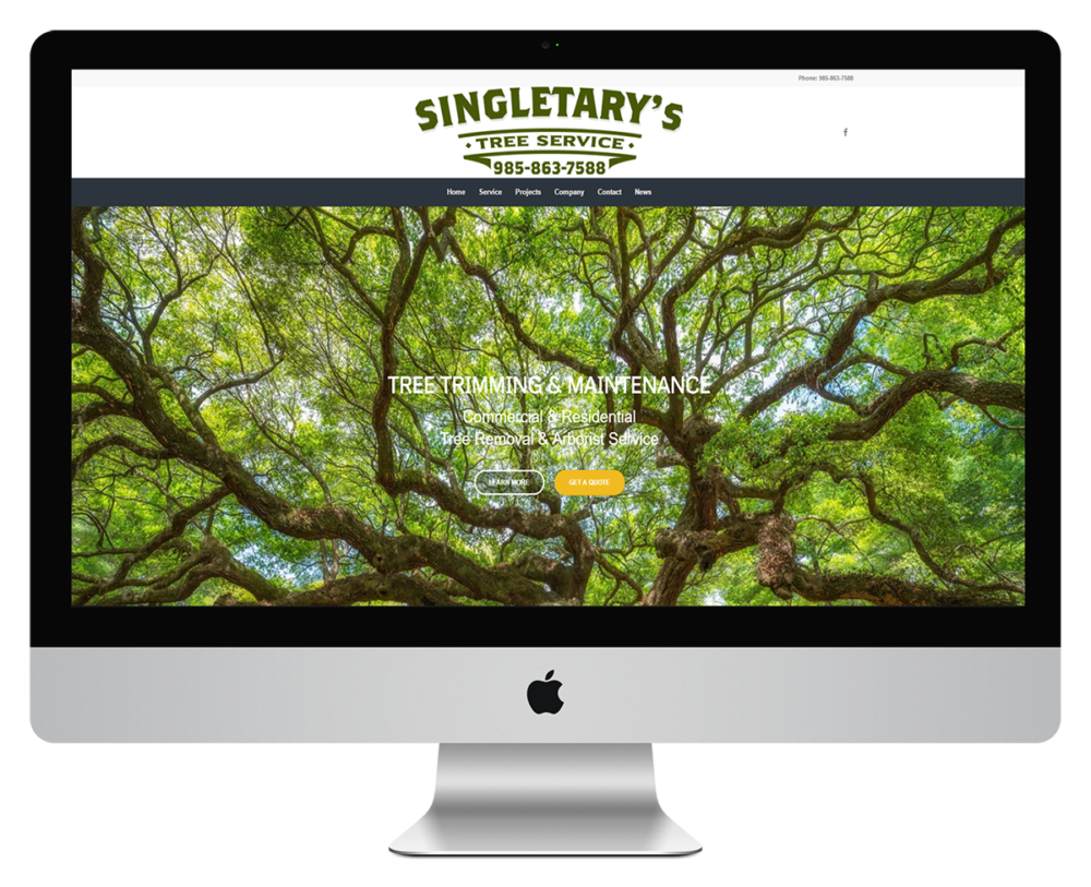 Home Page Slider2 - Singletary's Tree Service Website Singletary's Tree Service Website