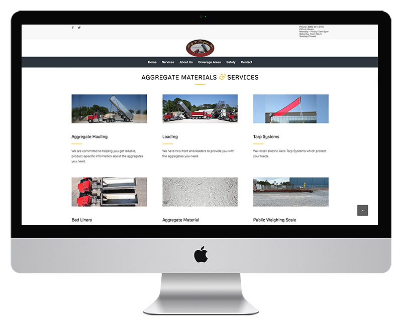 B and W Trucking Web Design 4