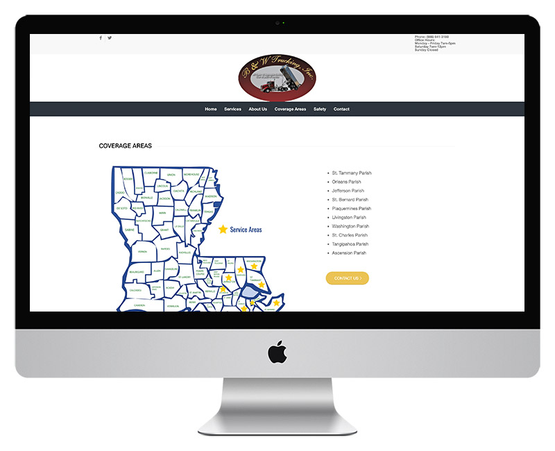 B and W Trucking Web Design 8