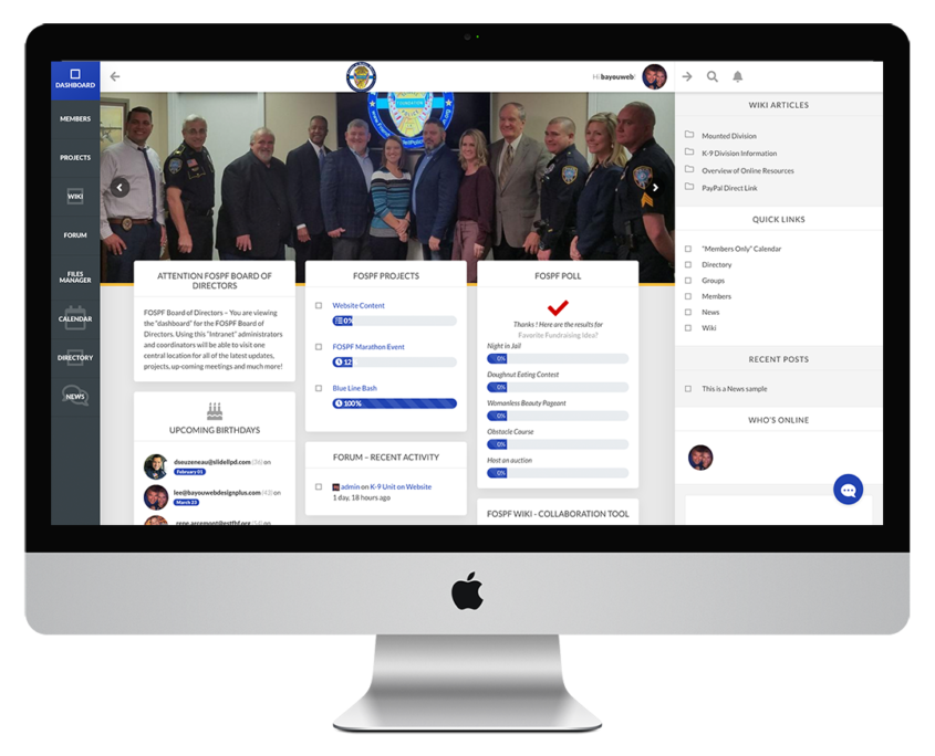 Admin Dashboard FOSPF