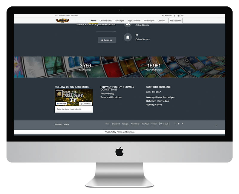 Allset TV Streaming TV Web Design 5