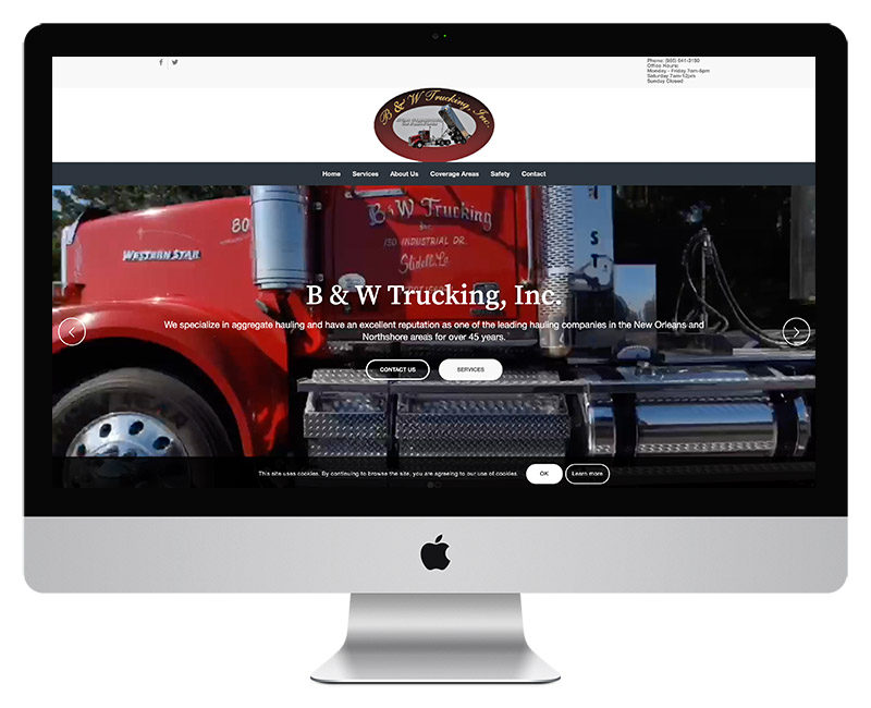 B and W Trucking Web Design