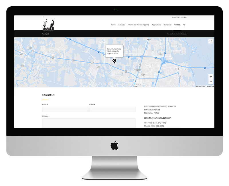 Bayou Manufacturing Web Design 8