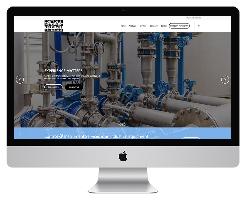 Control Instrument Services Web Design