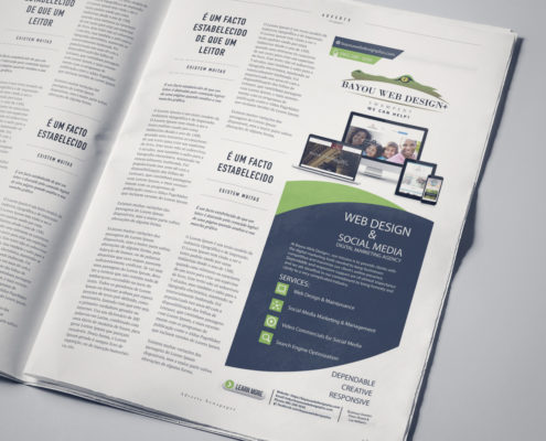Magazine Ad Design for Bayou Web Design+ 3 Magazine Ad Design