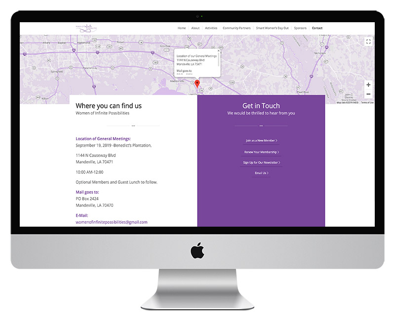 Women of Infinite Impossibilities Web Design 4