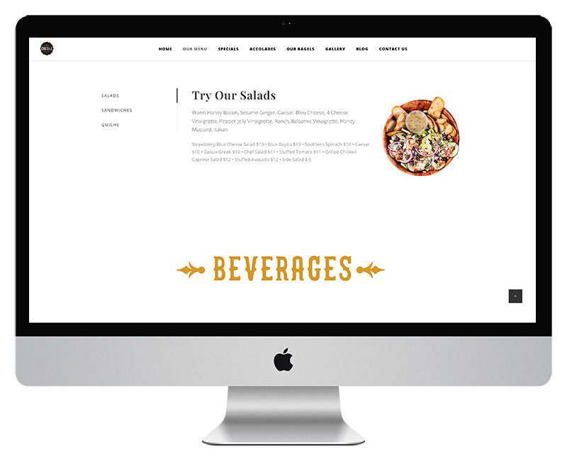 Creole Bagelry Menu Page 7