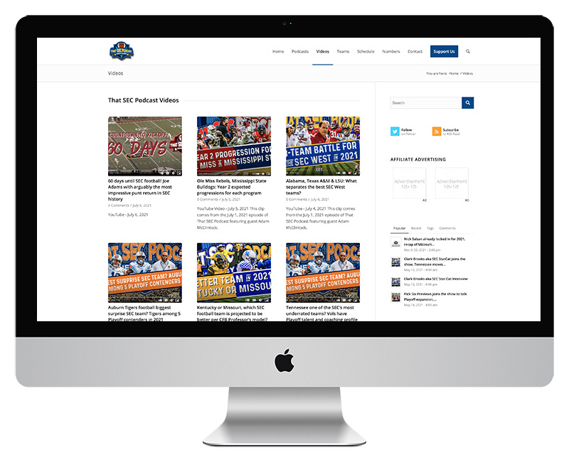 Video Page Layout