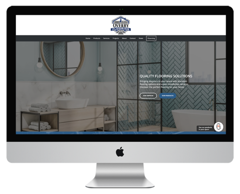 Mockup of the Overby Flooring Website Design in Mandeville