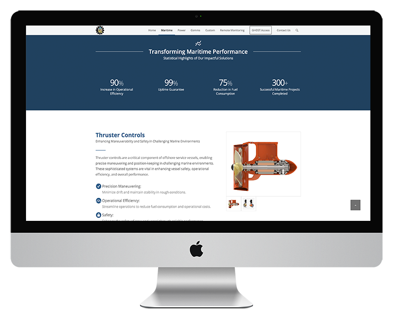 Thruster Contols page