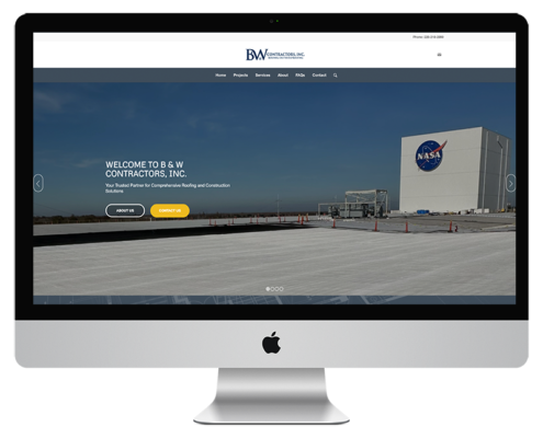 B&W Contractors Web Design Home Page
