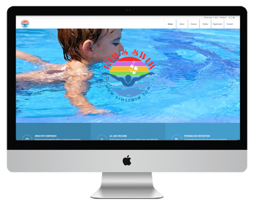 Kim's Swim Lessons Web Design - Home Page 1