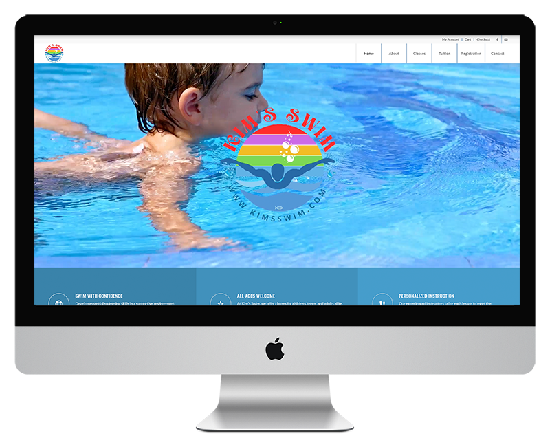 Kim's Swim Lessons Web Design - Home Page 1