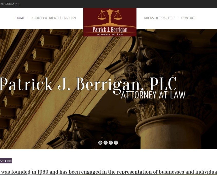 home slider for Lawyer Web Design