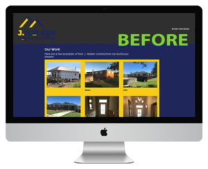 J. Walker Construction Website Before Picture