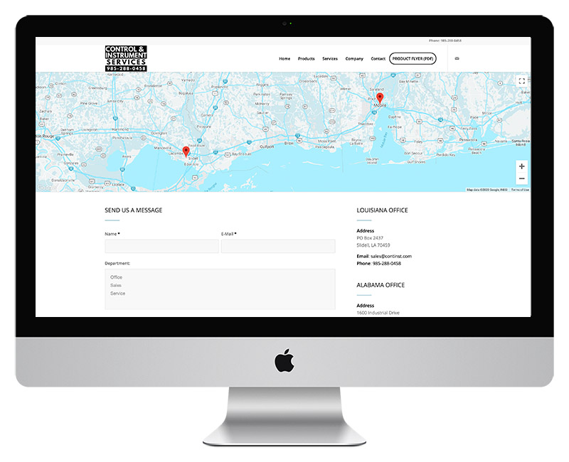 Control Instrument Services Web Design 13