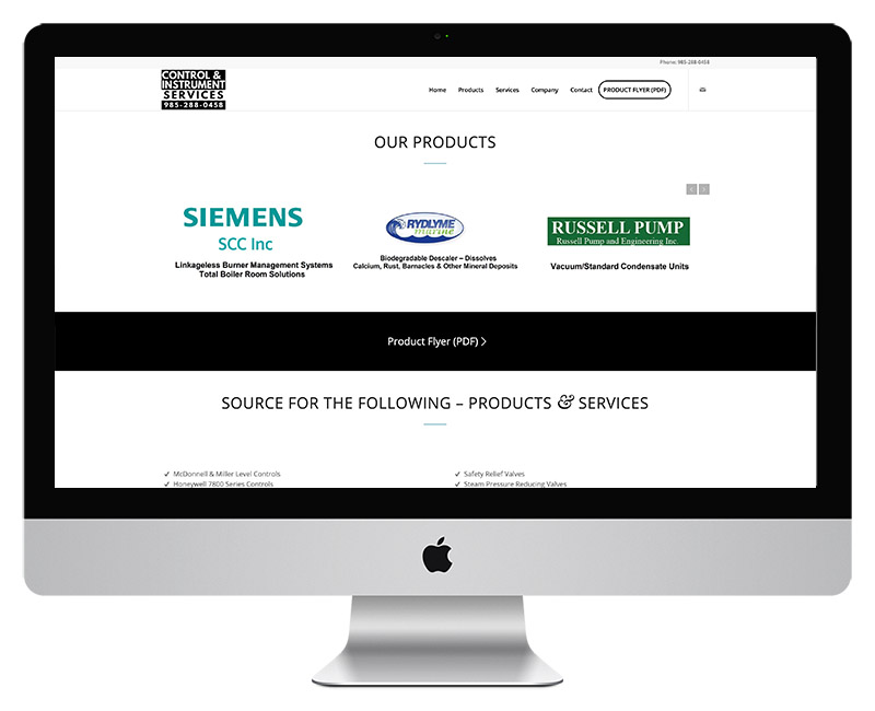Control Instrument Services Web Design 7