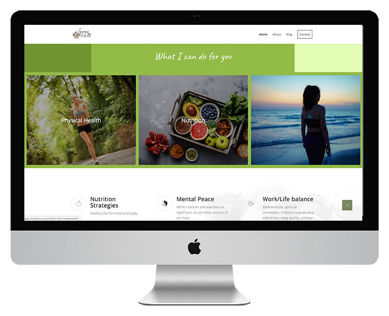 Health Coach Web Design