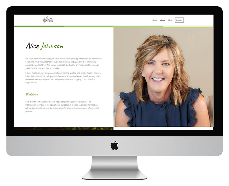 Health Coach Web Design