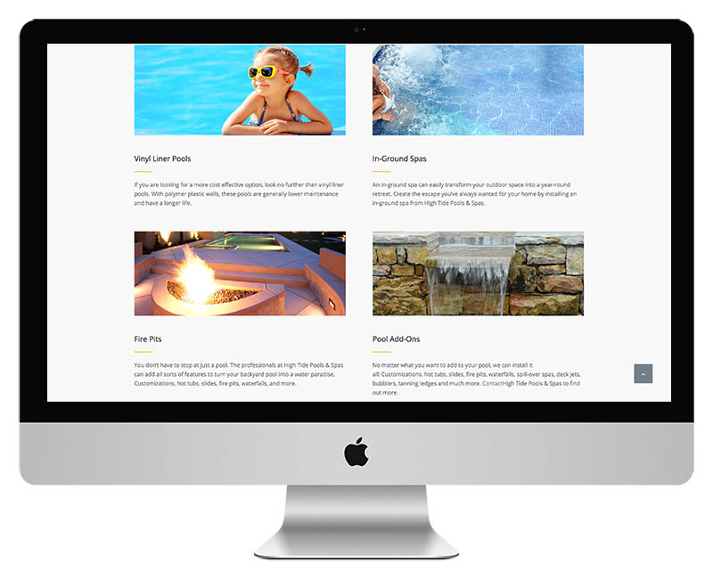 High Tide Pools and Supplies Web Design7