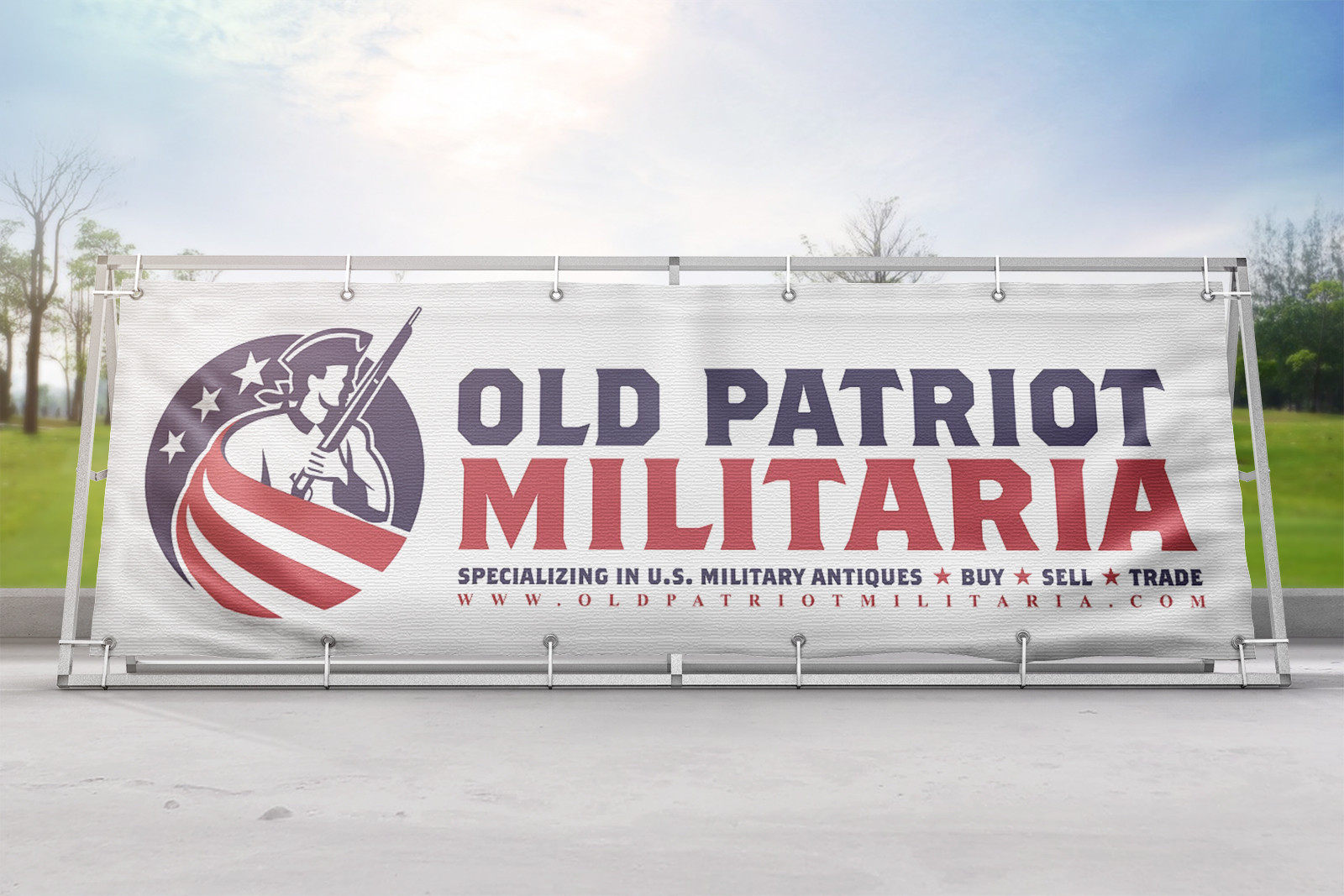 Old Patriot Militaria Logo Design