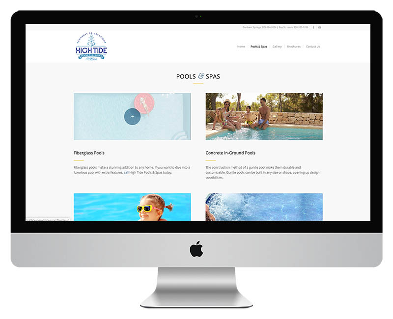 Web Design for Pool Supply Comapany 6
