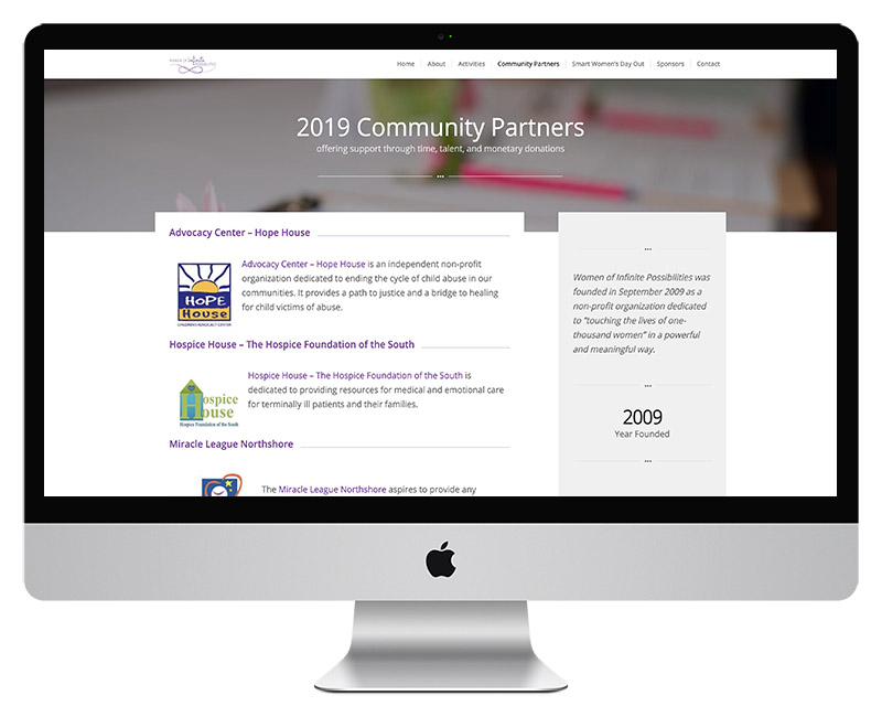 Women of Infinite Impossibilities Web Design