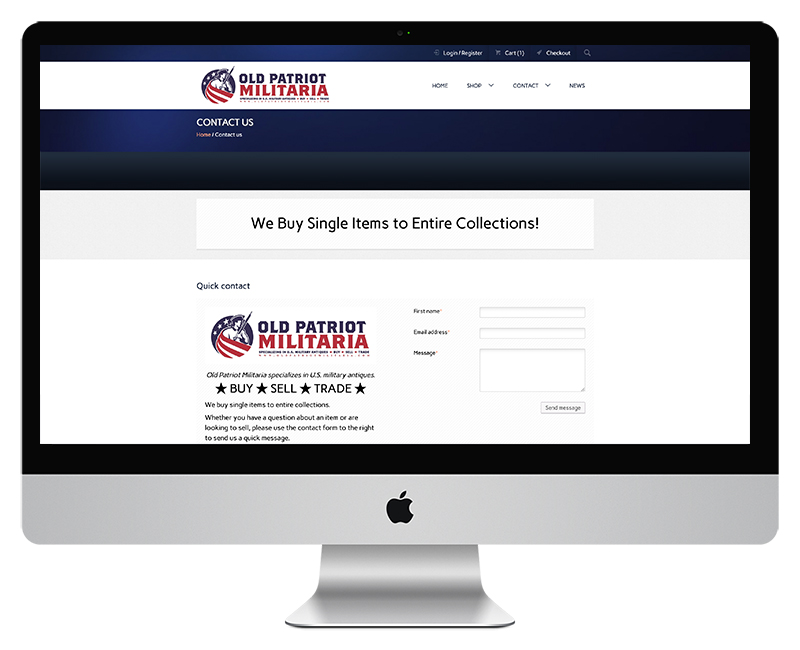 Old Patriot MIilitaria Ecommerce Web Design 6 Old Patriot MIilitaria Ecommerce Web Design 6
