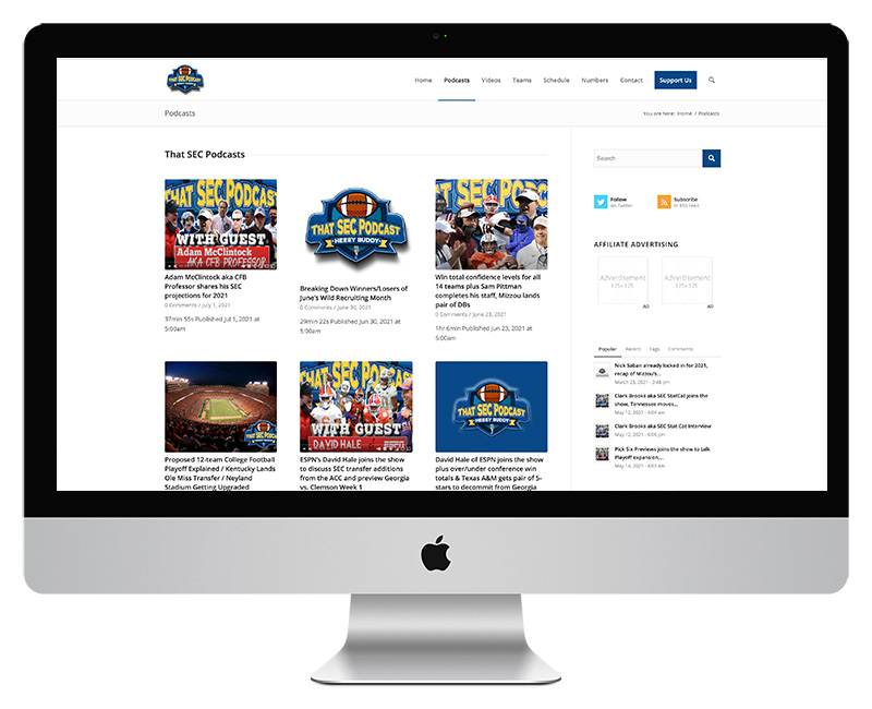 Podcast Page Layout