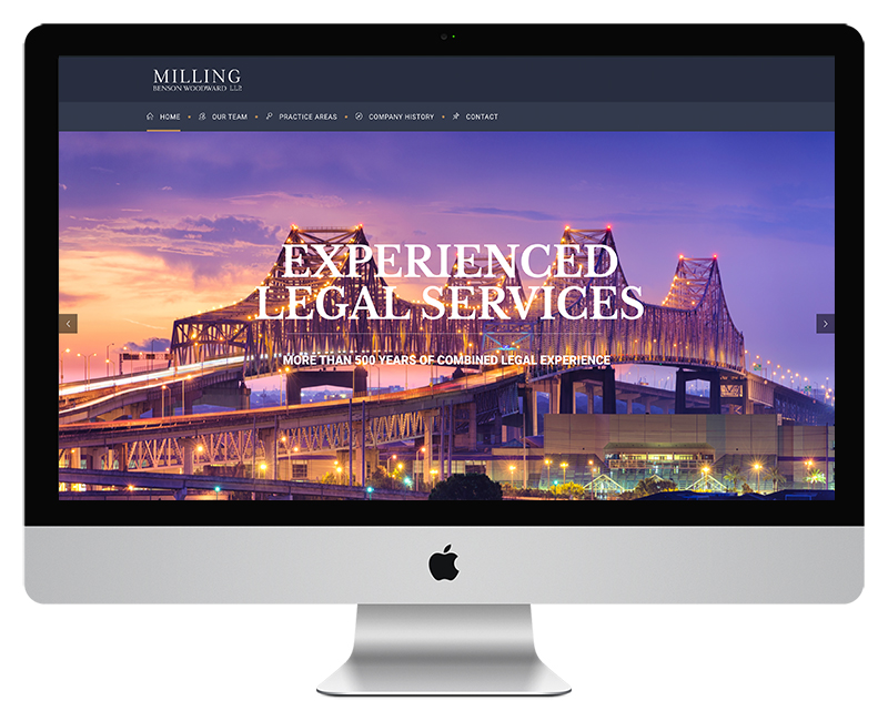 Milling Law Web Design for a Law Firm in Mandeville