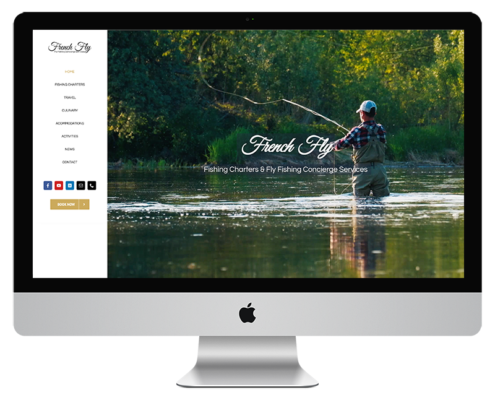 French Fly's Fly Fishing Web Design - Home Page Mockup