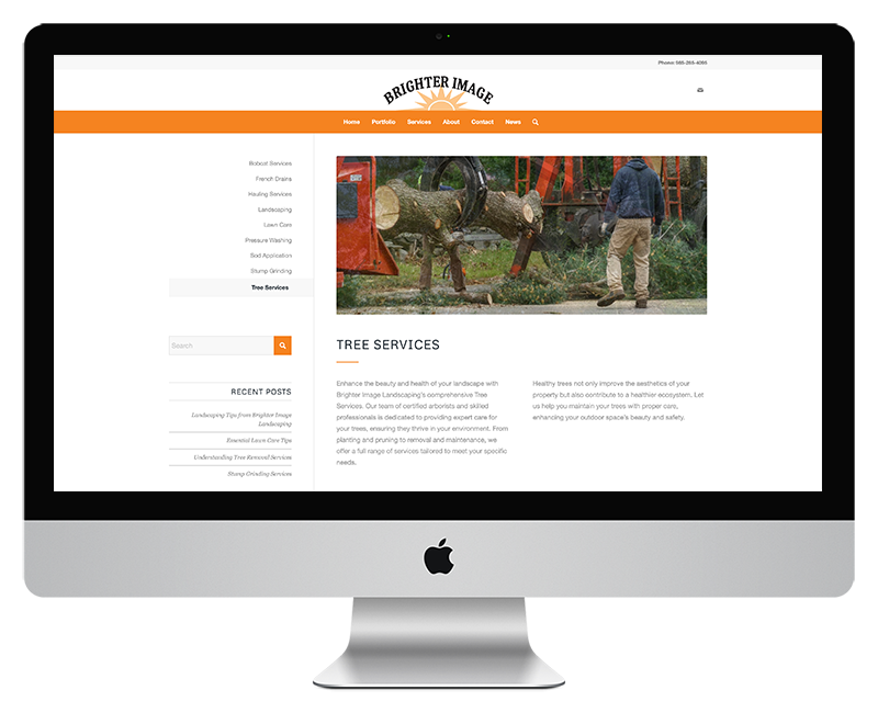 Brighter Images Landscape Web Design - Tree Services Page Brighter Images Landscape Web Design Tree Services Page