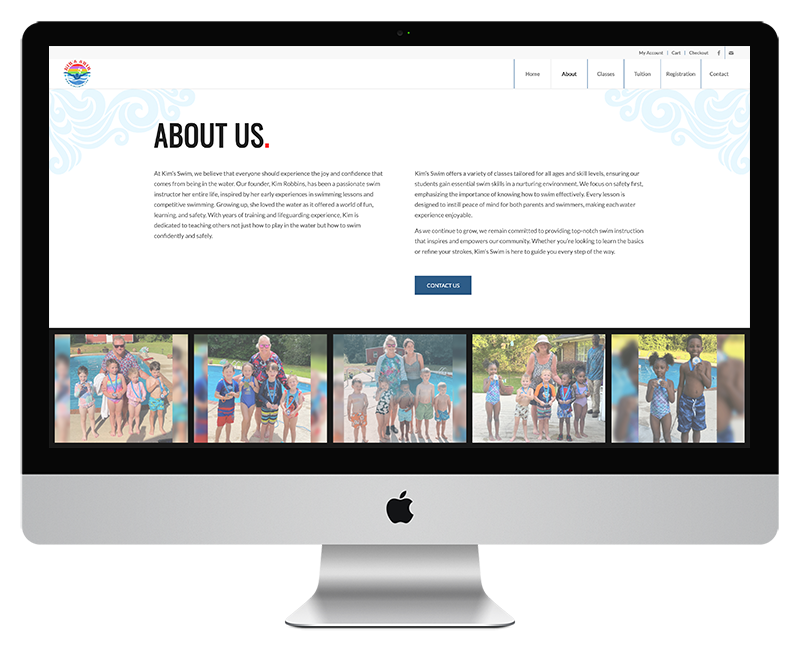 Kim's Swim Lessons Web Design - About Page 1 Kims Swim Lessons Web Design About Page 1