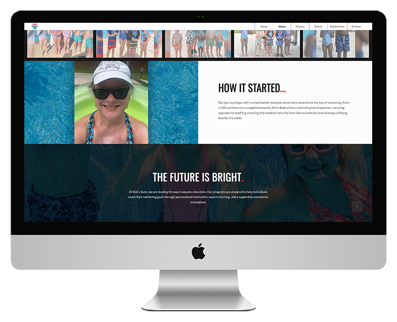 Kim's Swim Lessons Web Design - About Page 2 Kims Swim Lessons Web Design About Page 2