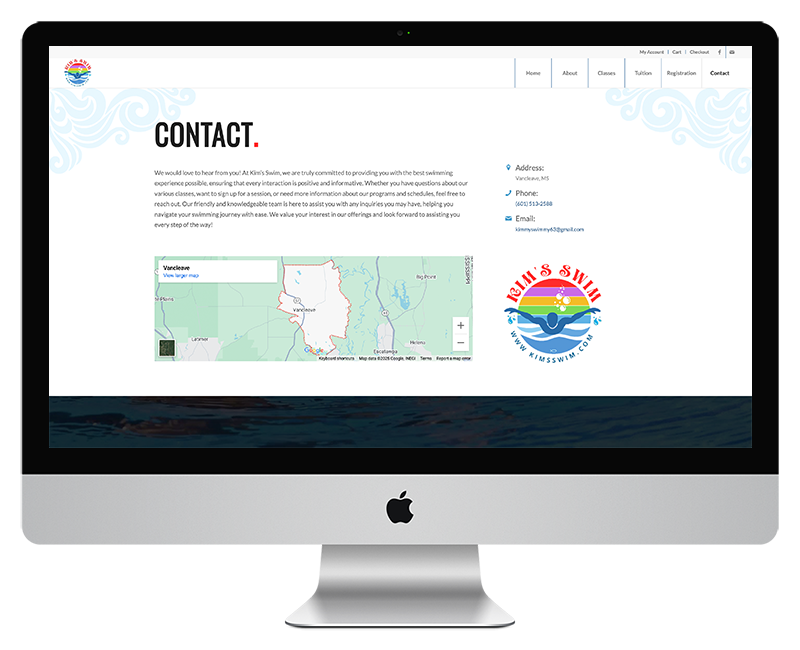 Kim's Swim Lessons Web Design - Cotact Page 1 Kims Swim Lessons Web Design Cotact Page 1