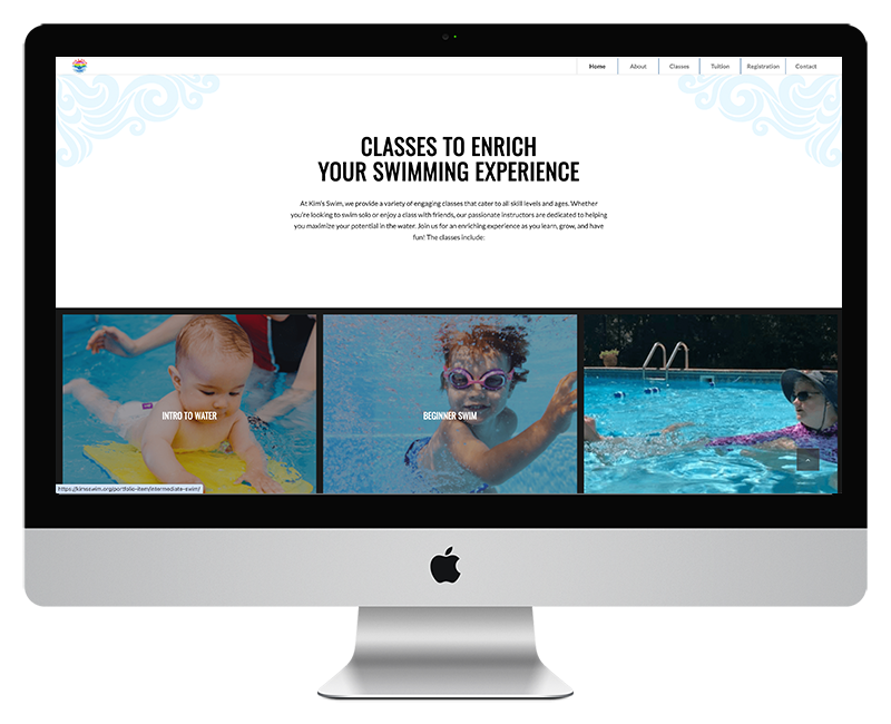Kim's Swim Lessons Web Design - Home Page 4 Kims Swim Lessons Web Design Home Page 4